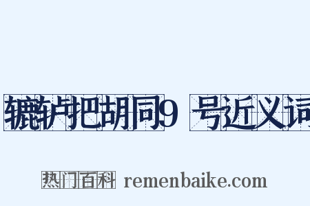 辘轳把胡同9号近义词是什么意思的图片